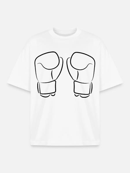 Gants de kickboxing - T-shirt unisexe boxy épais biologique Stanley/Stella - blanc