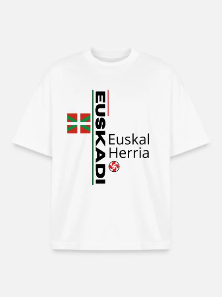 Basque-Luxe Design Ethnically Inspired - Boxy Heavyweight Unisex Organic T-Shirt by Stanley/Stella - white