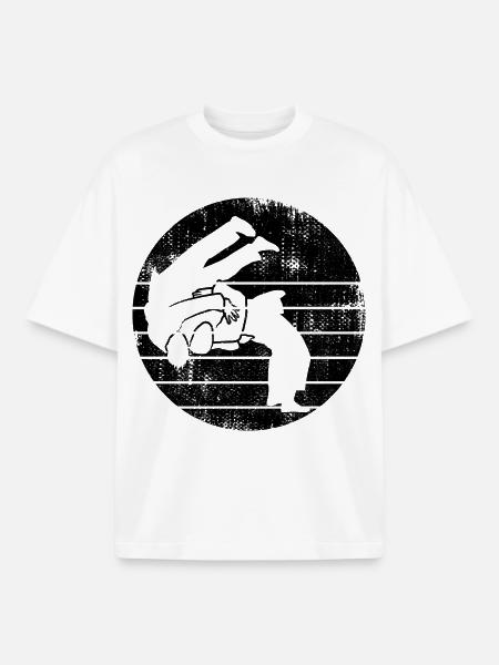 Judo fighters - Boxy Heavyweight Unisex Organic T-Shirt by Stanley/Stella - white