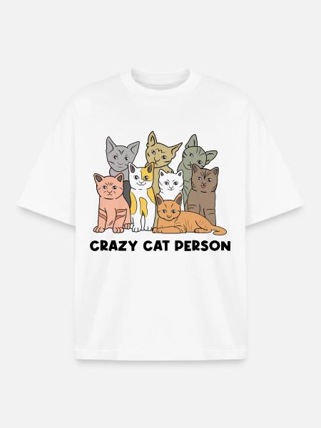 Katze Haustiere Statement Lieblingstier Heimtier - Boxy Heavyweight Unisex Organic T-Shirt von Stanley/Stella - Weiß