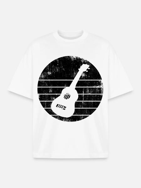 Ukulele sketch - Boxy Heavyweight Unisex Organic T-Shirt by Stanley/Stella - white