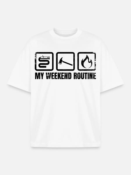 Firefighter Weekend - Boxy Heavyweight Unisex Organic T-Shirt by Stanley/Stella - white