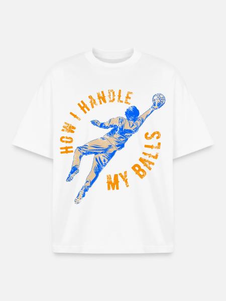 Funny Goalkeeper Saying - Boxy Heavyweight Unisex Organic T-Shirt by Stanley/Stella - white
