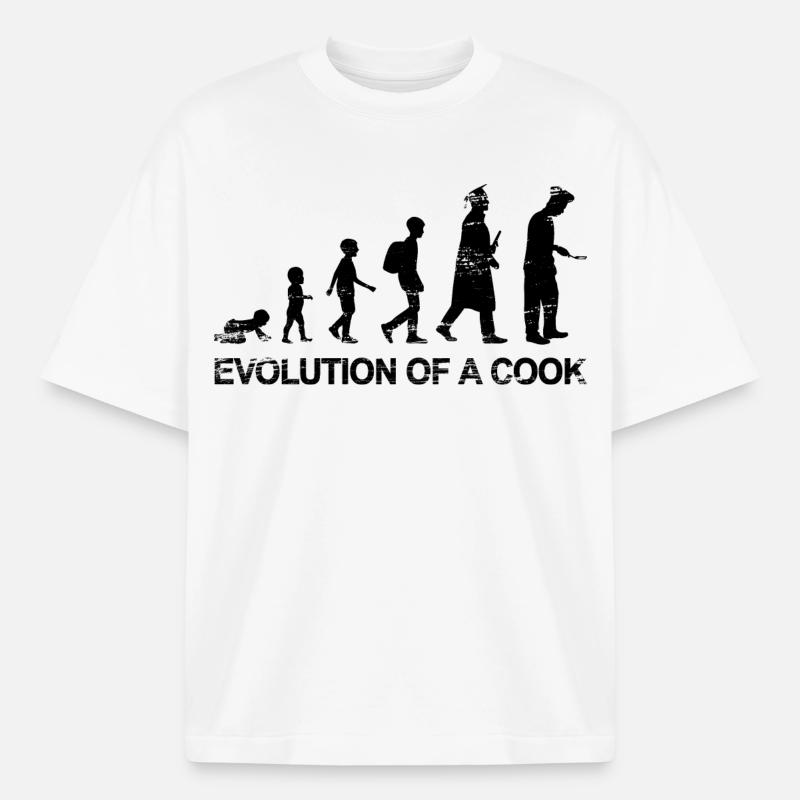 Koch Evolution - Heavyweight Unisex Boxy T-Shirt von stanley/stella	 - Weiß