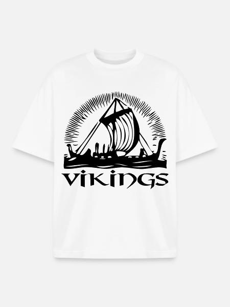 vikings - Boxy Heavyweight Unisex Organic T-Shirt von Stanley/Stella - Weiß