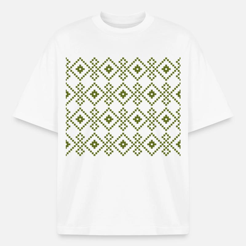 Pull uni de Noël (vert) - T-shirt unisexe boxy épais biologique Stanley/Stella - blanc