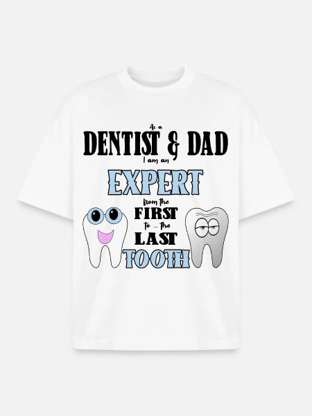 Dentist Dad Dentist Dad Gift - Boxy Heavyweight Unisex Organic T-Shirt by Stanley/Stella - white