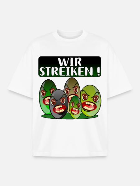 Streiken - Boxy Heavyweight Unisex Organic T-Shirt von Stanley/Stella - Weiß