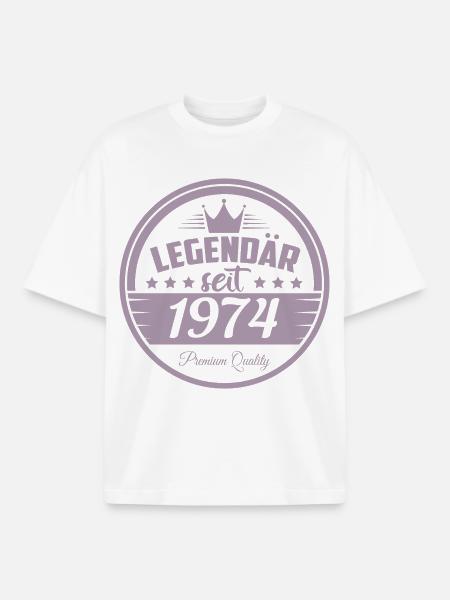 Legendär seit 1974 - Boxy Heavyweight Unisex Organic T-Shirt von Stanley/Stella - Weiß