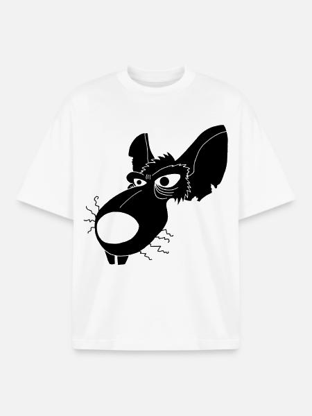 Black Sewer Rat - Boxy Heavyweight Unisex Organic T-Shirt by Stanley/Stella - white