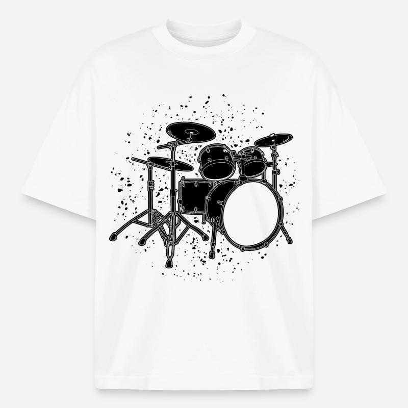 Percussion - T-shirt unisexe épais coupe boxy Stanley/Stella - blanc