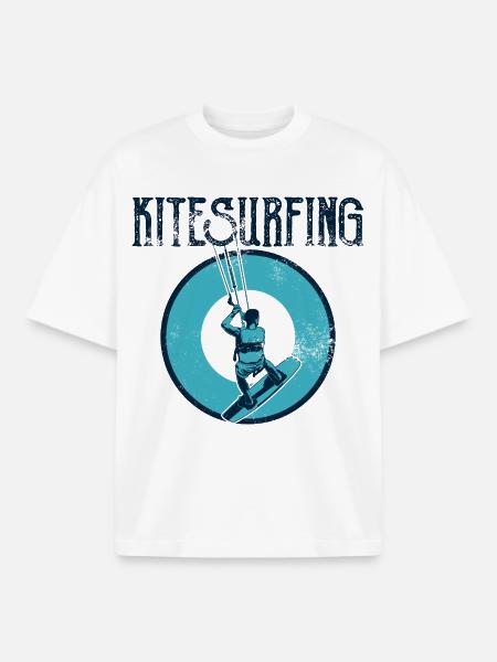Kitesurfeurs - T-shirt unisexe boxy épais biologique Stanley/Stella - blanc
