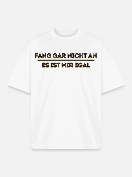 I don't care about attitude statement - Boxy Heavyweight Unisex Organic T-Shirt by Stanley/Stella - white