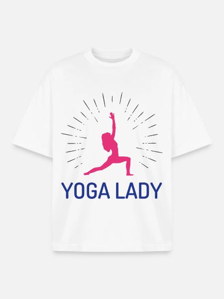 Yoga-Mädchen - Boxy Heavyweight Unisex Organic T-Shirt von Stanley/Stella - Weiß