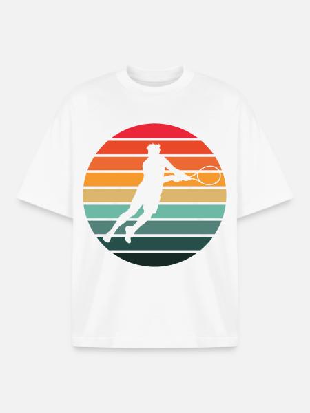 Tennis - Boxy Heavyweight Unisex Organic T-Shirt by Stanley/Stella - white