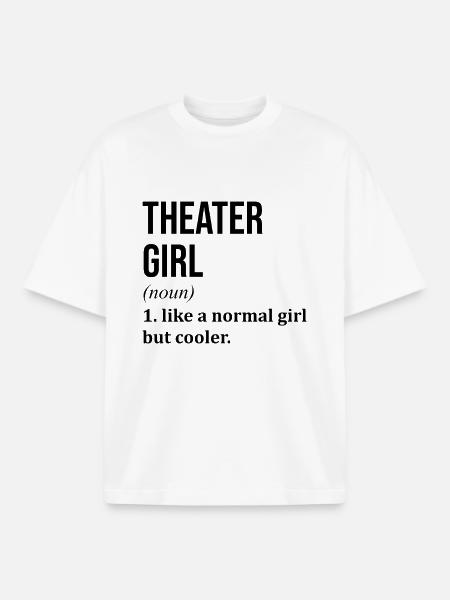 Fille de théâtre dicton drôle - T-shirt unisexe boxy épais biologique Stanley/Stella - blanc