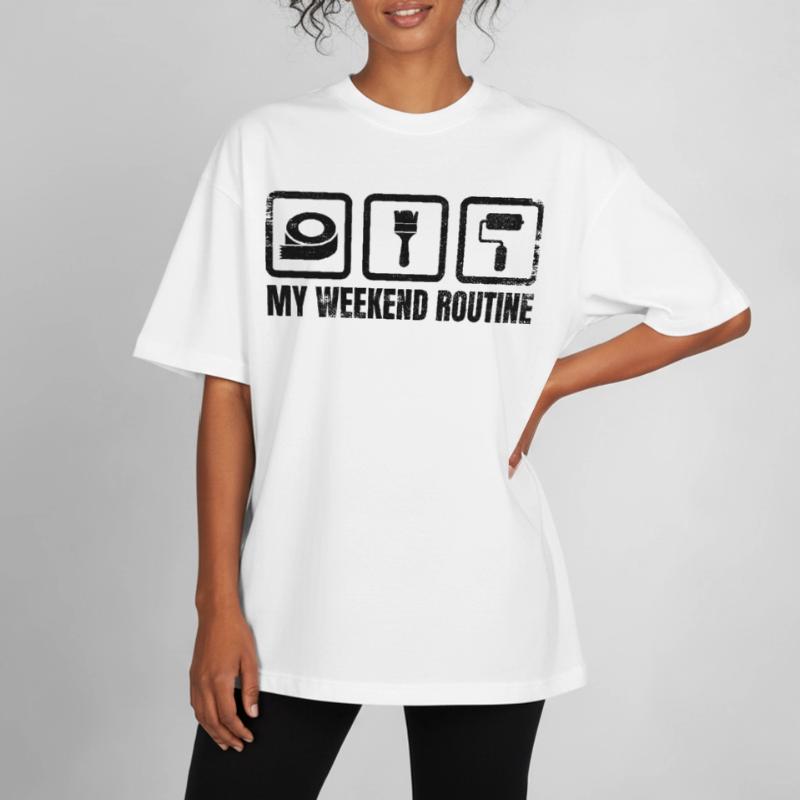 Painter Weekend Routine Boxy Heavyweight Unisex Organic T-Shirt by Stanley/Stella