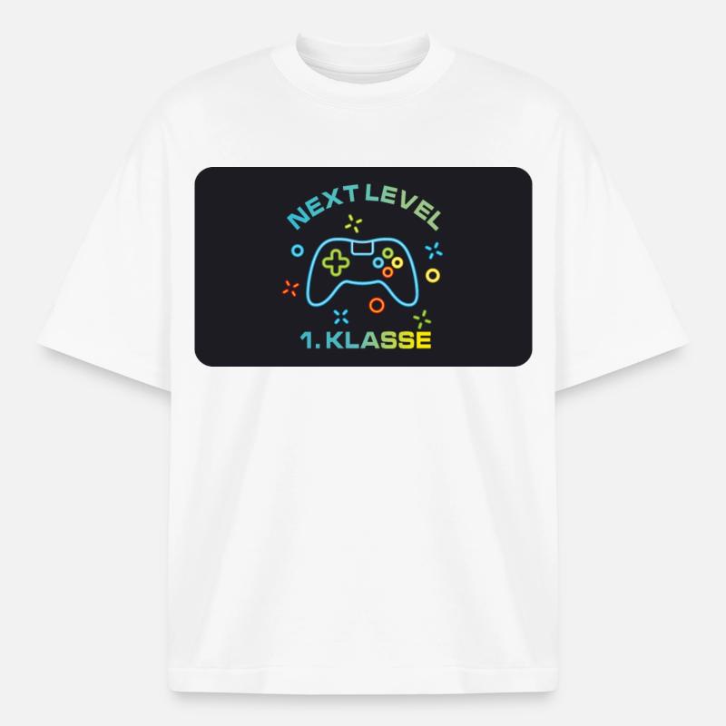 Game Controller - Next Level 1st Class - Boxy Heavyweight Unisex Organic T-Shirt by Stanley/Stella - white