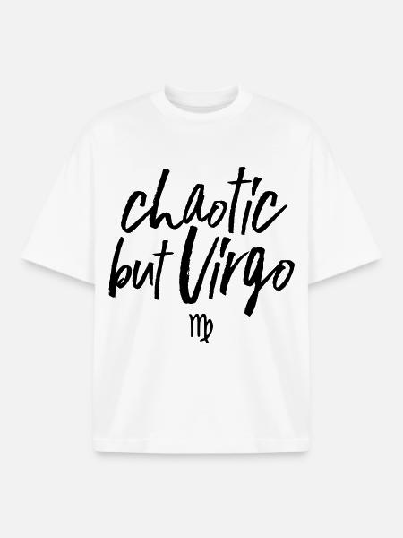 Astro Chaotic but Virgo - Boxy Heavyweight Unisex Organic T-Shirt by Stanley/Stella - white