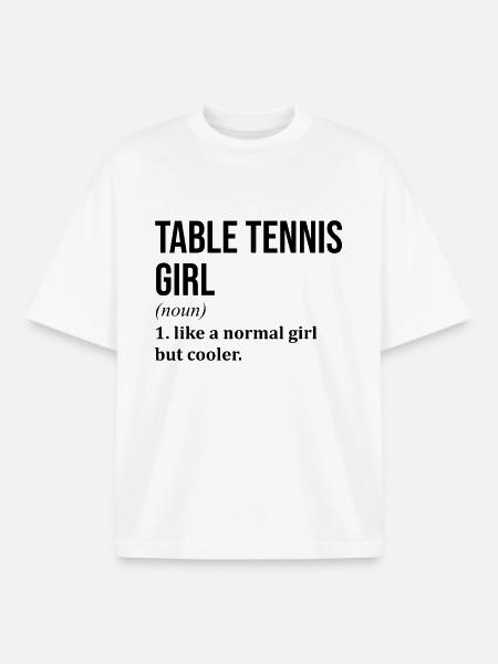 Table Tennis Table Tennis Table Tennis - T-shirt unisexe boxy épais biologique Stanley/Stella - blanc