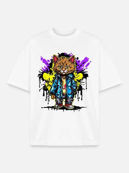 Art, Street Art, Wildstyle, Graffiti, Drawing - Boxy Heavyweight Unisex Organic T-Shirt by Stanley/Stella - white