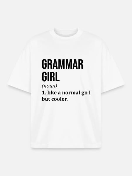 grammaire - T-shirt unisexe boxy épais biologique Stanley/Stella - blanc