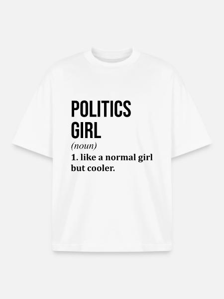 Politics Politics Politics - Boxy Heavyweight Unisex Organic T-Shirt by Stanley/Stella - white