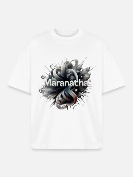 Maranatha Flowing Ribbons - Boxy Heavyweight Unisex Organic T-Shirt by Stanley/Stella - white