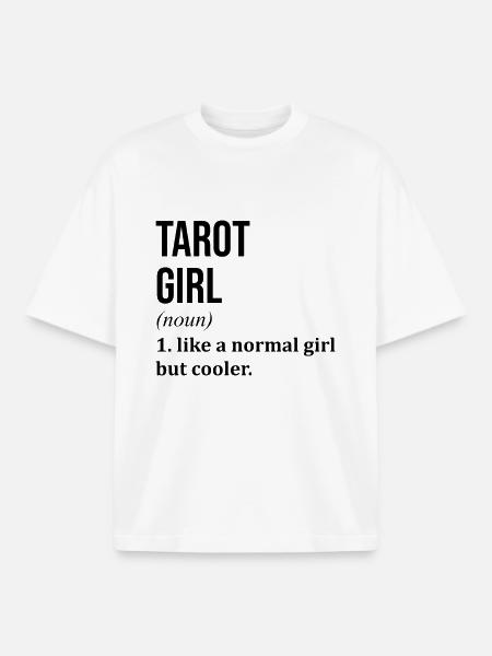 Tarot Tarot Tarot - T-shirt unisexe boxy épais biologique Stanley/Stella - blanc