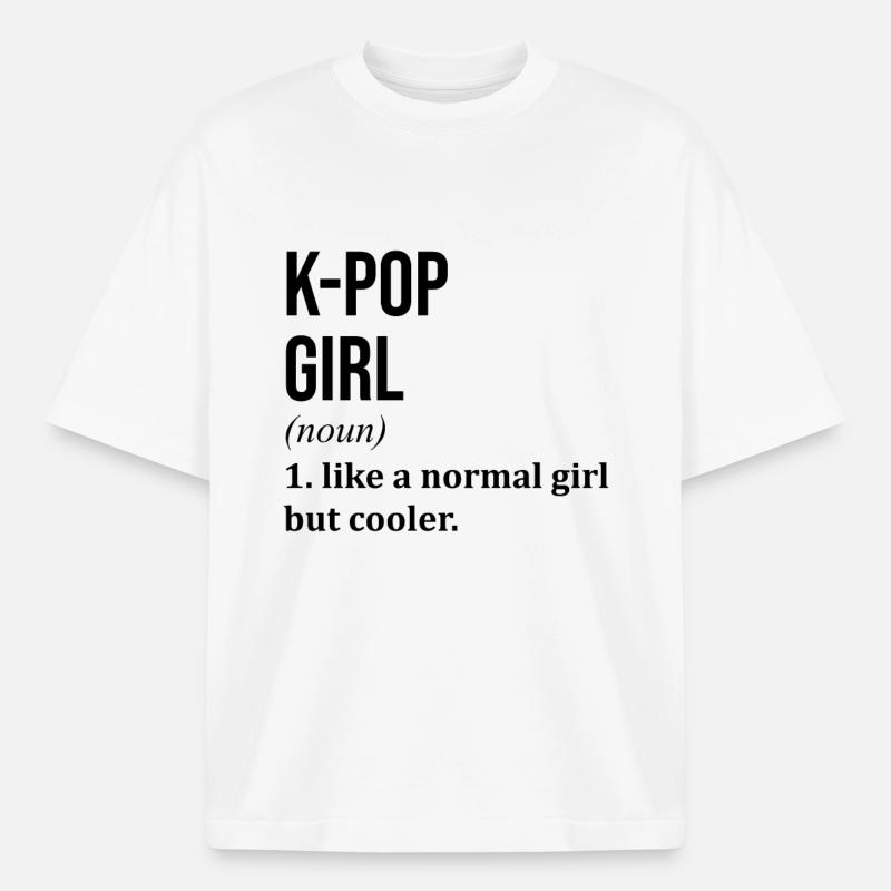 Kpop - T-shirt unisexe épais coupe boxy Stanley/Stella - blanc
