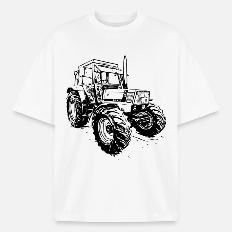Front loader - Boxy Heavyweight Unisex Organic T-Shirt by Stanley/Stella - white