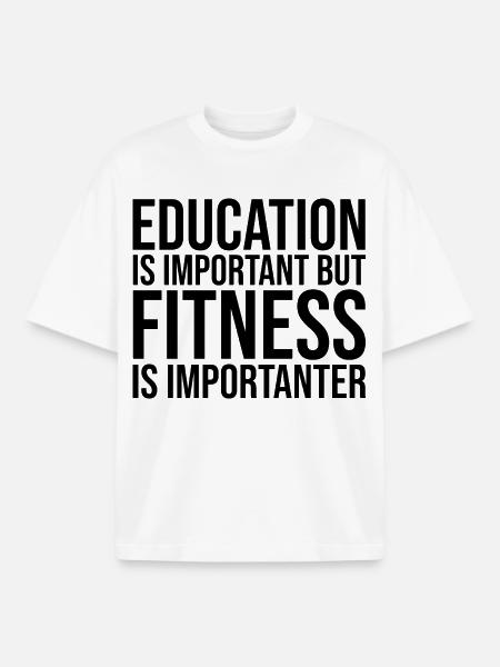 Fitness Fitness Fitness - T-shirt unisexe boxy épais biologique Stanley/Stella - blanc