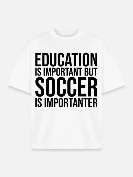 Soccer Soccer Soccer - Boxy Heavyweight Unisex Organic T-Shirt by Stanley/Stella - white