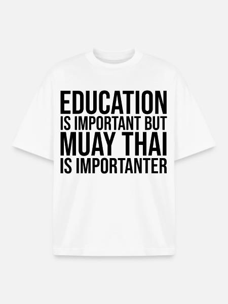 Muay Thaï - T-shirt unisexe boxy épais biologique Stanley/Stella - blanc