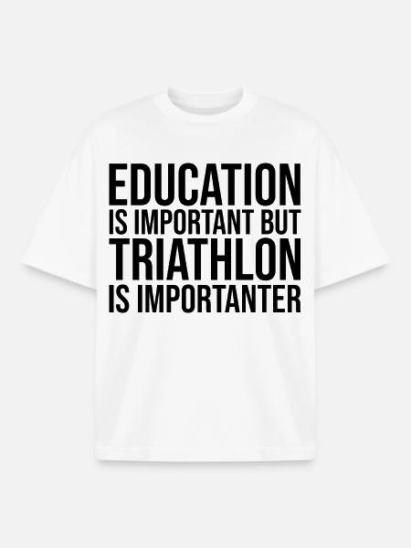 Triathlon - Boxy Heavyweight Unisex Organic T-Shirt by Stanley/Stella - white