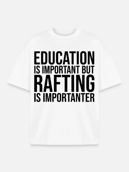 Rafting Rafting Rafting - Boxy Heavyweight Unisex Organic T-Shirt by Stanley/Stella - white