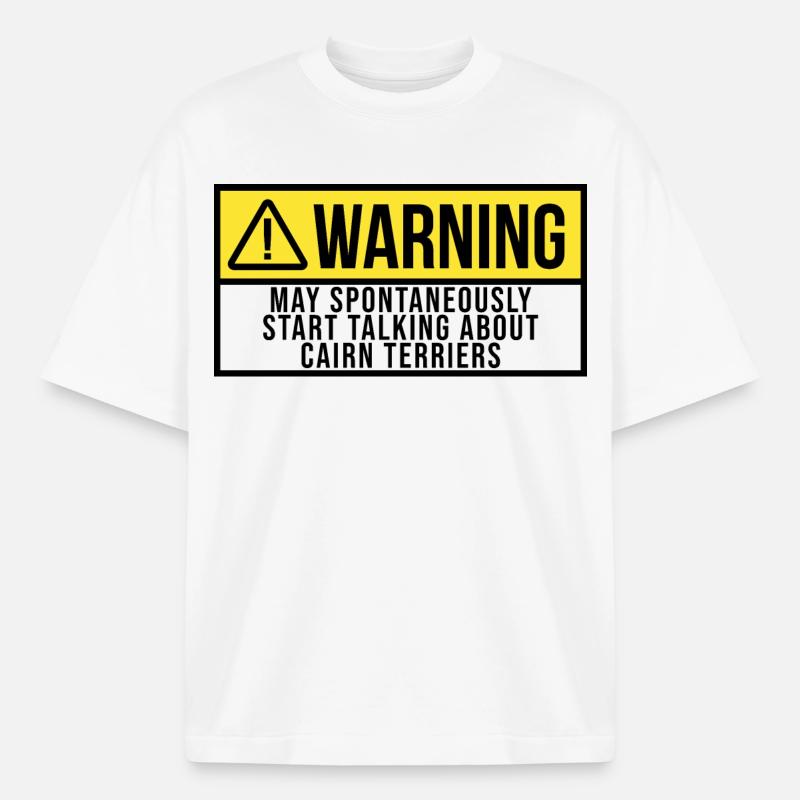 cairnterrier - T-shirt unisex Stanley/Stella Heavyweight Boxy - hvid