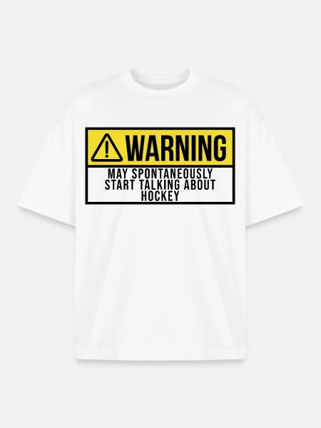 Hockey Hockey Hockey - Boxy Heavyweight Unisex Organic T-Shirt by Stanley/Stella - white