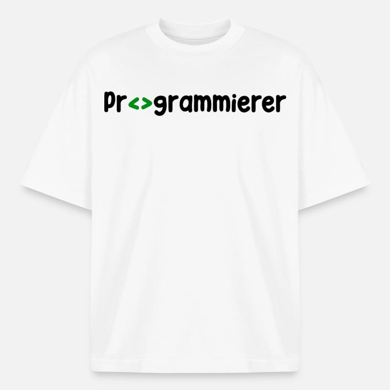 Programmer, Developer, Web Developer, Scripting - Boxy Heavyweight Unisex Organic T-Shirt by Stanley/Stella - white