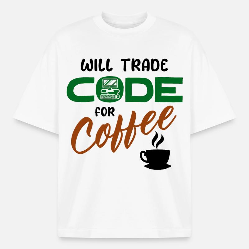 Code Statement Developer Computerfreak Informatik - Heavyweight Boxy Unisex T-Shirt by Stanley/Stella - white