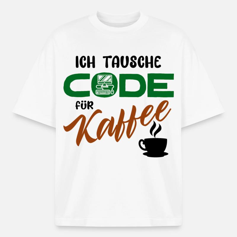 Programmierer Softwareentwickler Developer Code - Heavyweight Unisex Boxy T-Shirt von stanley/stella	 - Weiß