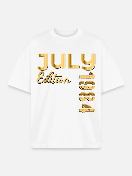 42nd BIRTHDAY JULY 1984 - Boxy Heavyweight Unisex Organic T-Shirt by Stanley/Stella - white
