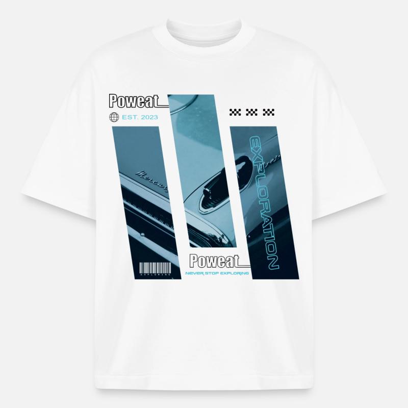 Never Stop Exploring - Boxy Heavyweight Unisex Organic T-Shirt von Stanley/Stella - Weiß