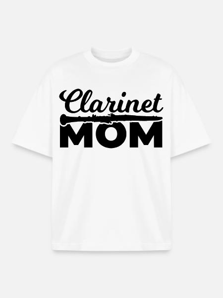 Clarinette Mère - T-shirt unisexe boxy épais biologique Stanley/Stella - blanc