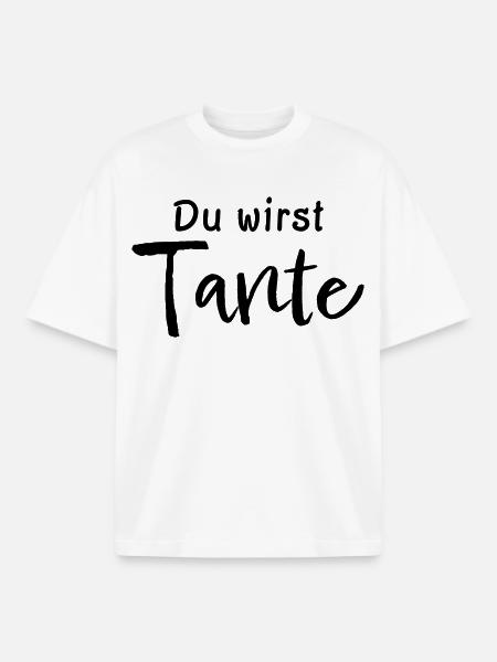 Du wirst Tante - Boxy Heavyweight Unisex Organic T-Shirt von Stanley/Stella - Weiß