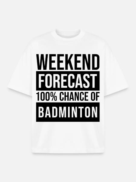 badminton - T-shirt unisexe boxy épais biologique Stanley/Stella - blanc