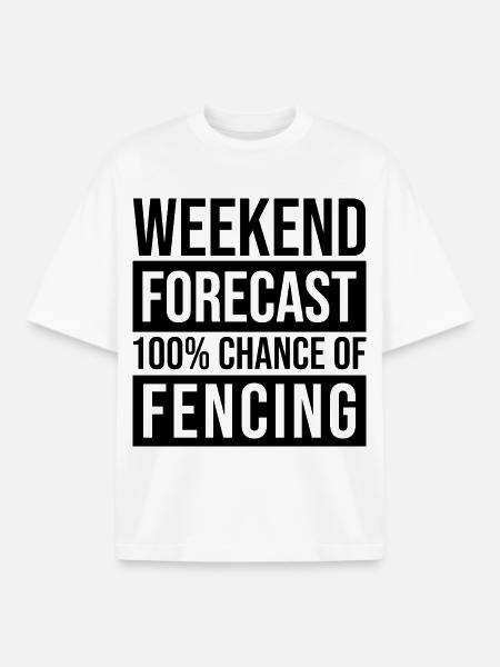 Fencing - Boxy Heavyweight Unisex Organic T-Shirt by Stanley/Stella - white