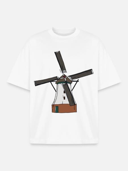Windmill white - Boxy Heavyweight Unisex Organic T-Shirt by Stanley/Stella - white