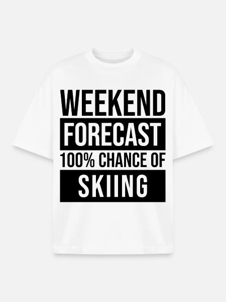 Ski Ski Ski - T-shirt unisexe boxy épais biologique Stanley/Stella - blanc