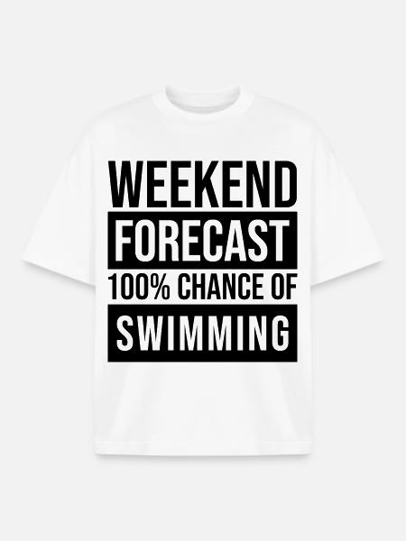 Natation Nage Nage - T-shirt unisexe boxy épais biologique Stanley/Stella - blanc